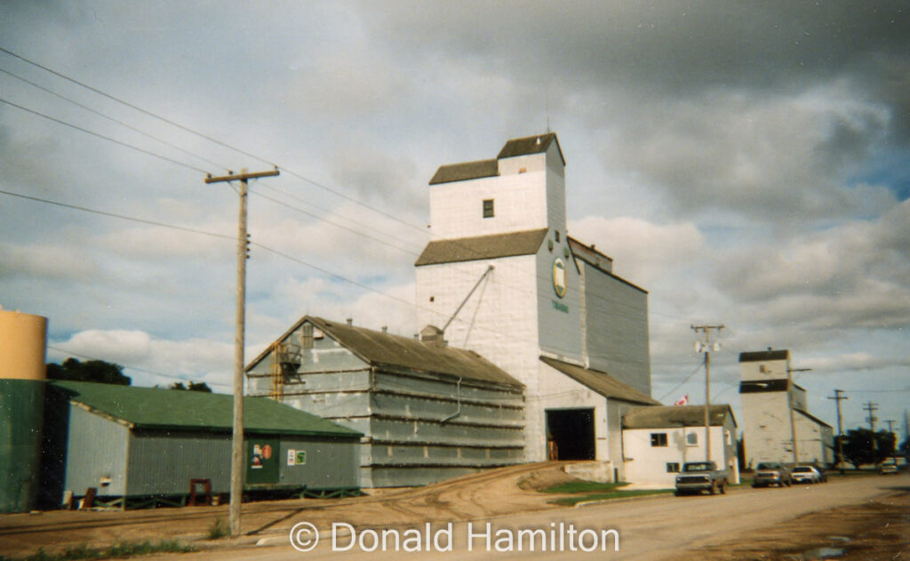 Grain elevators in Treherne, MB, September 1995.