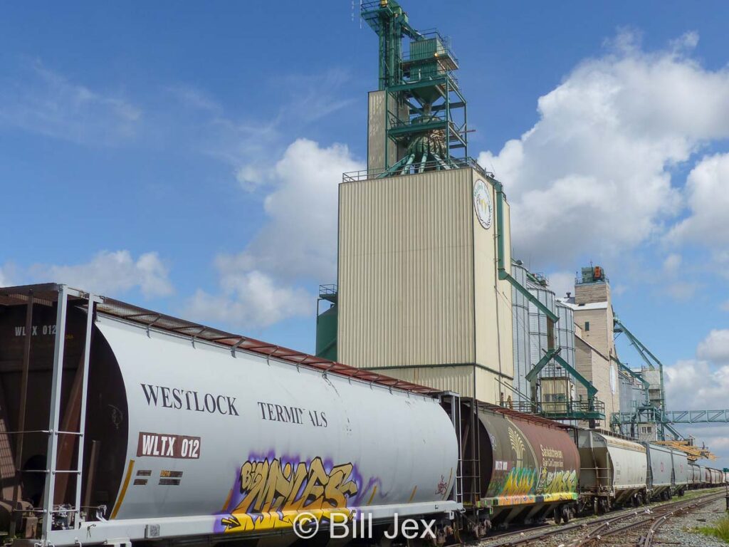 Westlock Terminals car and grain elevator, June 2021.