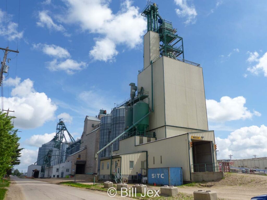 Grain elevator complex in Westlock, AB, June 2021. Contributed by Bill Jex.