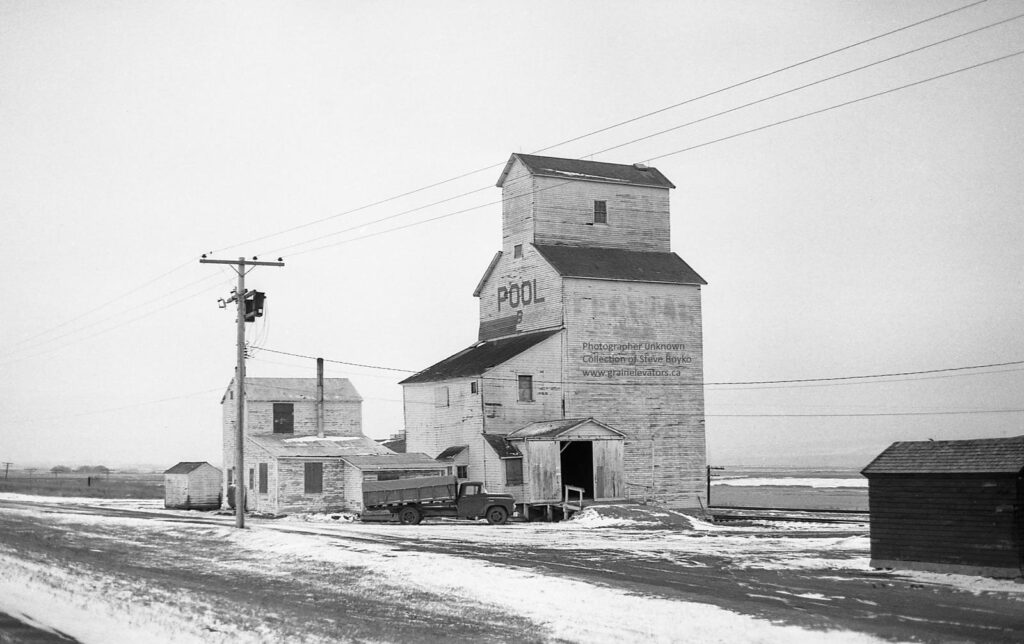 Saskatchewan Wheat Pool grain elevator in Brada, SK.