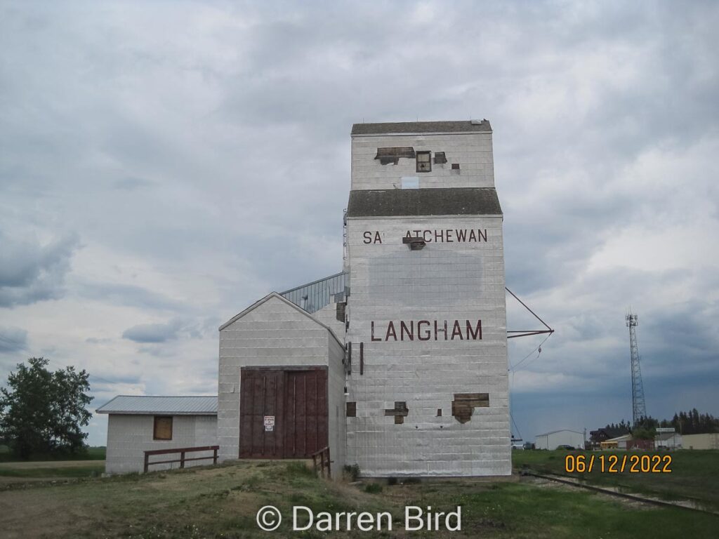 Grain elevator in Langham, SK, June 2022. Contributed by Darren Bird.