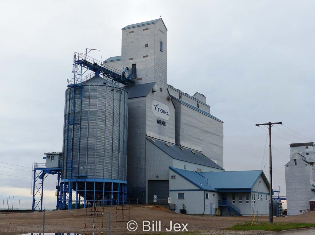 Ex UGG grain elevator in Wilkie, SK, June 2022. Contributed by Bill Jex.