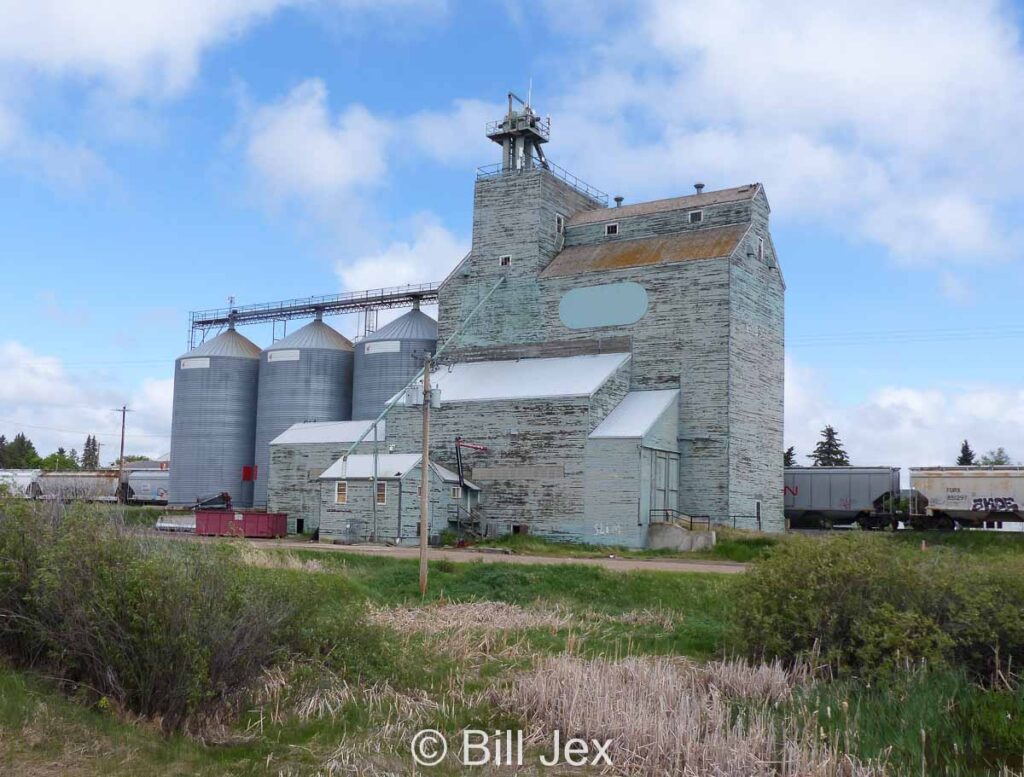 Grain elevator in Kitscoty, AB, June 2022. Contributed by Bill Jex.