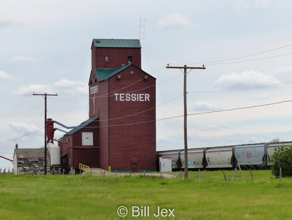 Tessier, SK grain elevator, June 2022. Contributed by Bill Jex.