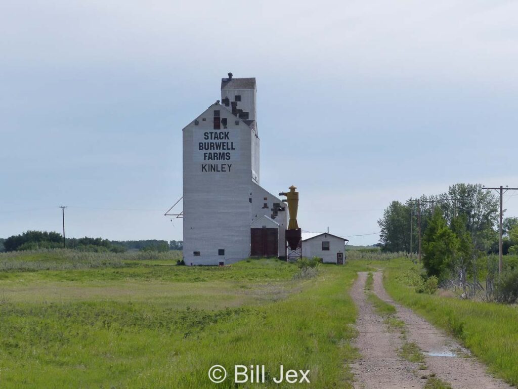 Kinley, SK grain elevator, June 2022. Contributed by Bill Jex.